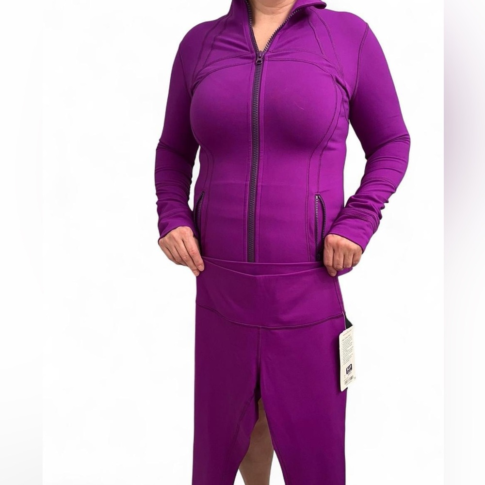 Lululemon Athletica Purple Zip-Up Jacket with Matching Leggings NWT